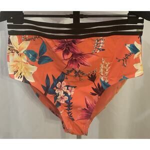 NWT Boutique Swimwear Coral Tropical Print Bottom size 1X